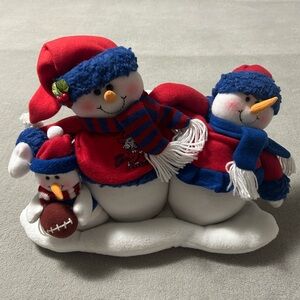 Vintage Ole Miss Rebels Snowman Trio Plush Christmas Winter Home Decor